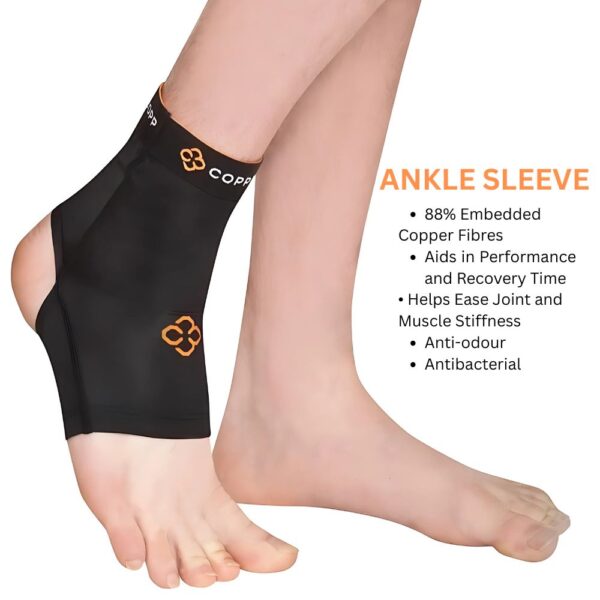 Copper 88 Ankle Sleeve, Black, M/M, L/G